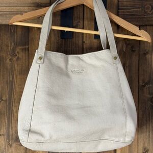 American Leather Cream Shoulder Bag